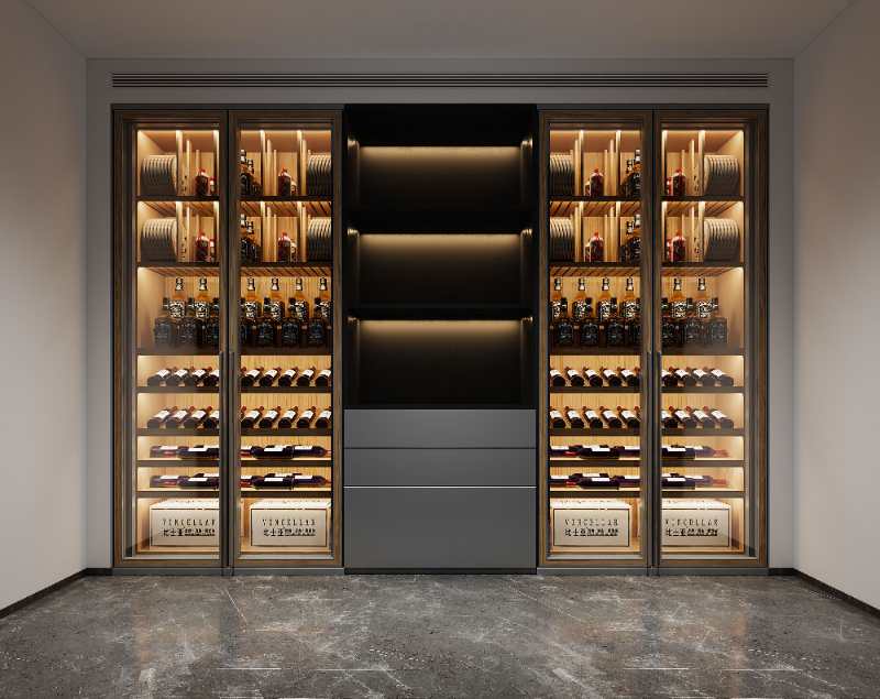 家用高档不锈钢酒柜