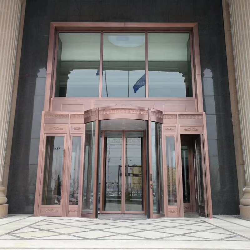 酒店红古铜不锈钢玻璃门 酒店红古铜不锈钢玻璃门